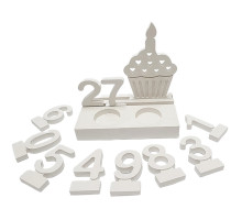 Гипсовая фигурка подсвечник "Happy birthday" 12 детали, h14 CM*