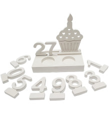Гипсовая фигурка подсвечник "Happy birthday" 12 детали, h14 CM*