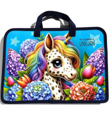 Папка на молнии, А4+, с длинными ручками, 500мкм, цветная печать Р0264 (5/100)