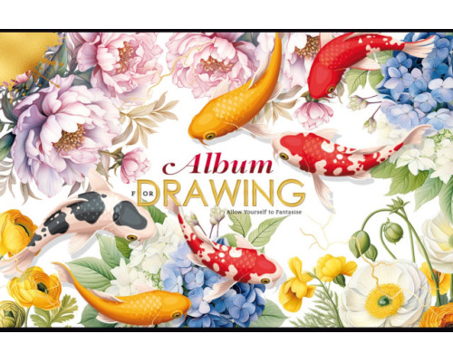 Album pentru desen, A4, 40 foi, pe capse, 100g, perforare, diz.24158