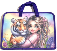 Mapa pe fermoar, A4+, cu manere, 500mk, сu desen, Р0223 (5/100)