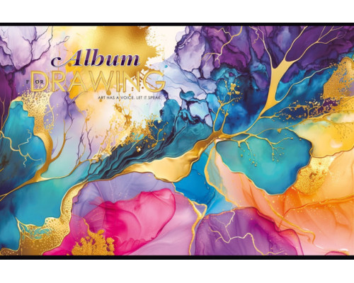 Album pentru desen, A4, 40 foi, pe capse, 100g, perforare, diz.24160