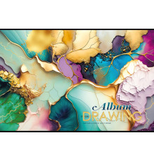 Альбом для рисования, A4, 40 л., на скобе, 100г, перфорация, диз.24161