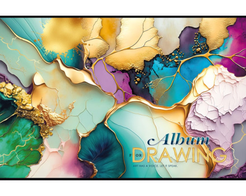 Album pentru desen, A4, 40 foi, pe capse, 100g, perforare, diz.24161