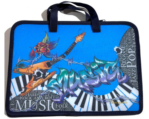 Папка на молнии, А4+, с ручками, 500мкм, цветная печать Р0226 (5/100)