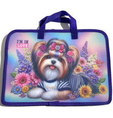 Папка на молнии, А4+, с ручками, 500мкм, цветная печать Р0227 (5/100)