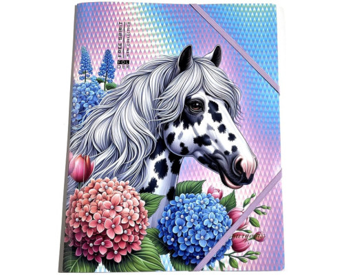 Папка на резинке, пластик. А4+ 400мкм, цветная печать, Р0218 (10/100)