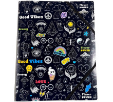 Mapa cu elastic, plastic A4+ 400mk, cu desen, Р0219 (10/100)