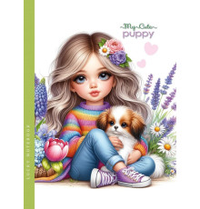 Блокнот А5(143х200) 48л. чистый лист, интегральная обложка, 24326 (10)