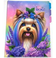 Папка-уголок, А4+, 180мкм, цветная печать, (3 отделения) Р0234 (10)