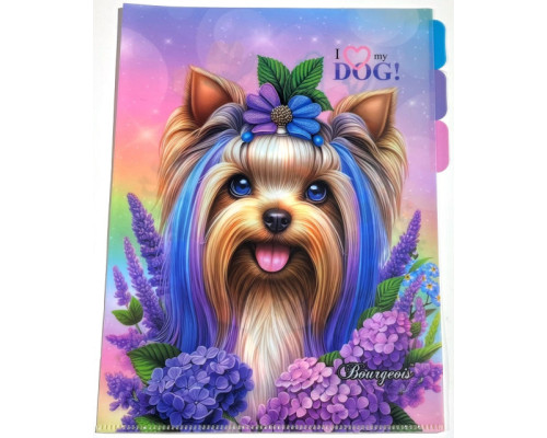 Папка-уголок, А4+, 180мкм, цветная печать, (3 отделения) Р0234 (10)