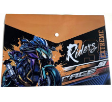 Папка конверт на кнопке, А4+, 160мкм, цветная печать, Р0205 (10/200)