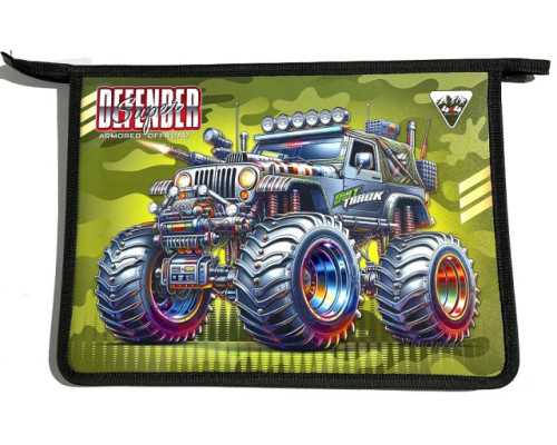 Папка на молнии, А4+, 500мкм, цветная печать Р0239 (5/100)