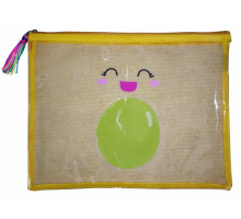 Mapa pe fermoar, A4+, galben transparent , WB-2122 (12/60)