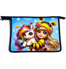 Папка на молнии, А4+, 500мкм, цветная печать Р0245 (5/100)