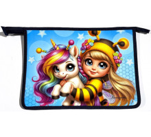 Папка на молнии, А4+, 500мкм, цветная печать Р0245 (5/100)