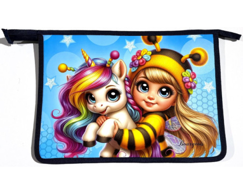 Папка на молнии, А4+, 500мкм, цветная печать Р0245 (5/100)