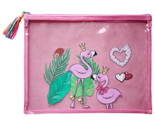 Mapa pe fermoar, A4+, flamingo roz transparent , WB-2122 (12/60) Mapa pe fermoar, A4+, flamingo roz transparent , WB-2122 (12/60)
