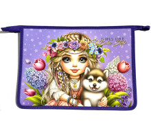 Папка на молнии, А4+, 500мкм, цветная печать Р0246 (5/100)