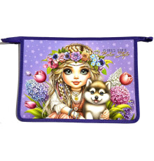 Папка на молнии, А4+, 500мкм, цветная печать Р0246 (5/100)