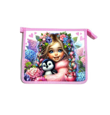 Папка на молнии, А5+, 500мкм, цветная печать Р0248 (5/100)