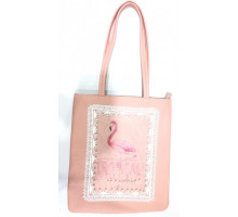Сумка детская 29х33х3 см, полиэстер, розовая, 1059-PN