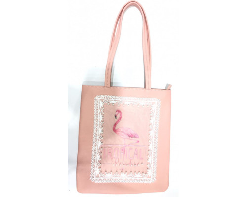Сумка детская 29х33х3 см, полиэстер, розовая, 1059-PN