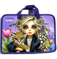 Mapa pe fermoar, A4+, cu manere lungi, 500mk, сu desen, Р0263 (5/100)