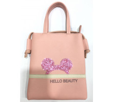 Сумка детская 20х23х3 см, полиэстер, розовая, 181-9