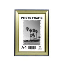 Фоторамка A4 золотo с черной полосой 33мм F3318-GB CM*0536
