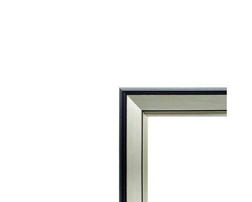 Фоторамка A4 серебро с черной полосой 33мм F3318-SB CM*0543