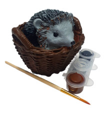 Набор для творчества с гипсовой фигуркой "Ёжик в корзине" CM*0406