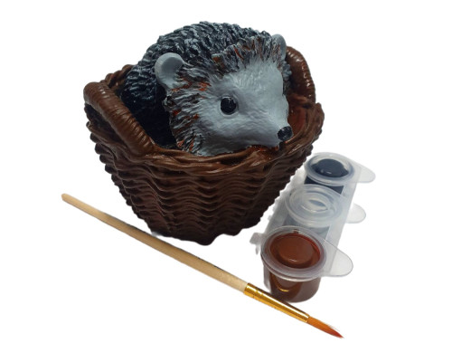 Set creatie cu figurina din gips "Arici in cosulet", CM*0406