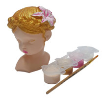 Набор для творчества с гипсовой фигуркой "Девочка с цветком" CM*0314