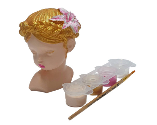 Набор для творчества с гипсовой фигуркой "Девочка с цветком" CM*0314