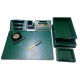 Set de birou Premium, 8 articole, piele eco verde, PU108G S24-3 (3)