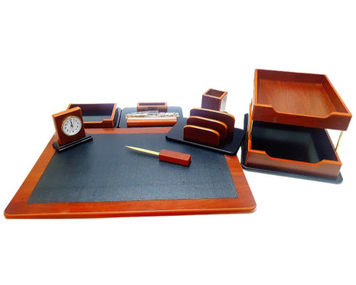 Set de birou Premium, 8 articole, lemn maro, 108, S24-7 (3) Set de birou Premium, 8 articole, lemn maro, 108, S24-7 (3)