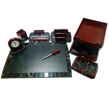 et de birou Premium, 8 articole, lemn, marmura, BS398, S24-8 (3)