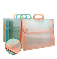 Servieta plastic A4, transparenta, 4 culori asorti EN387 (30/120)