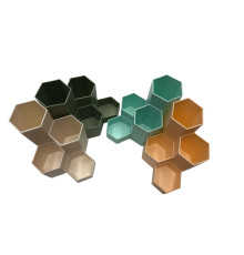 Organizator masa, 4 compartimente, hexagon, plastic. S11-10 (160)