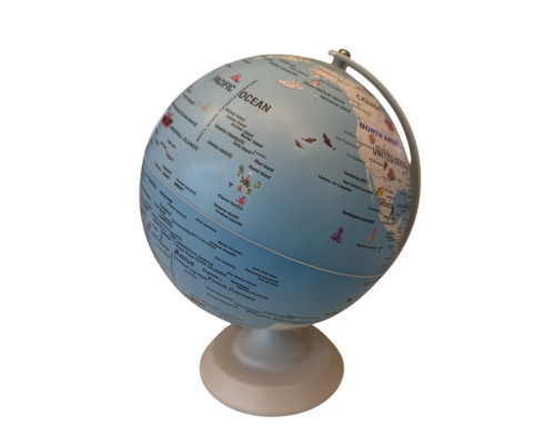 Glob albastru mare pe suport 20cm S2-28 (12) Glob albastru mare pe suport 20cm S2-28 (12)