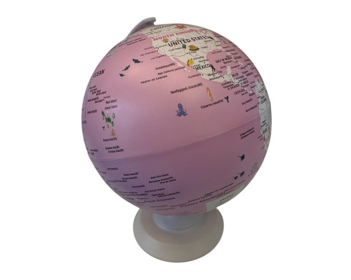 Glob roz mare pe suport 20cm S2-29 (12) Glob roz mare pe suport 20cm S2-29 (12)