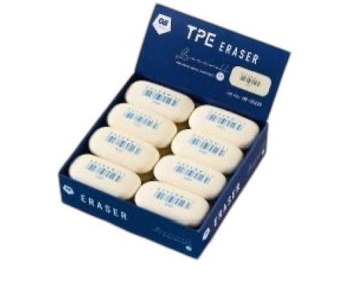 Ластик овальный белый, 5,5*2,8*1см, HR-05439 (24/576)