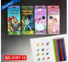 Creioane 12 cul., flexibile, triunghiulare, QD-3157-12 (12/240)