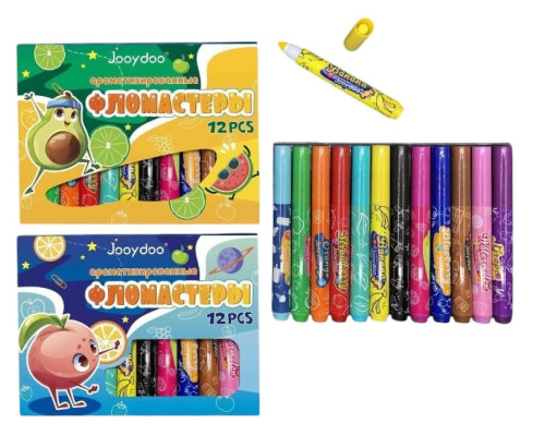 Set carioci 12 culori, cu miros fructe, JooyDoo QD-2518-1 (12/144) Set carioci 12 culori, cu miros fructe, JooyDoo QD-2518-1 (12/144)