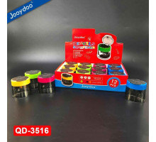 Ascutitoare plastic, dubla cu container, JooyDoo QD-3516 (12/720)