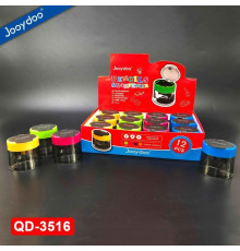 Точилка пластиковая, двойная с контейнером, JooyDoo QD-3516 (12/720)