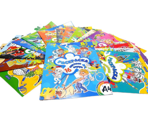 Раскраска A4+16 наклеeк, ассорти 16диз. JooyDoo QD-24013 (16)