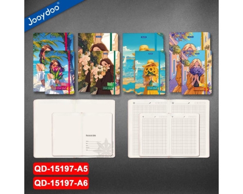 Carnet А5 96 foi, matem., coperta tare cu elastic, JooyDoo QD-15197 (48/96)