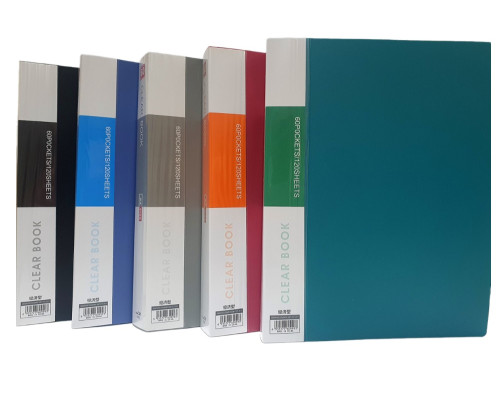 Mapa plastic A4, cu 60 folii, 5culori asorti DB60